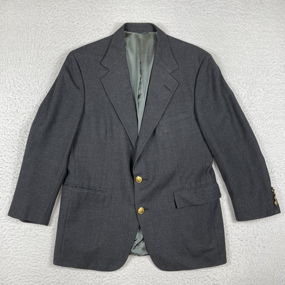 Polo Ralph Lauren Sport Coat Mens‎ 42S Short Gray Vintage USA Office Workwear